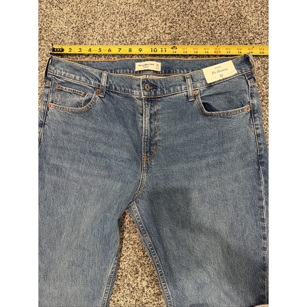 Abercrombie & Fitch Jeans Womens 33 Long Blue Denim The Bootcut Mid Rise - Picture 6 of 9